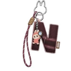 Pop Mart MONSTERS LABUBU Pin for Love Keychain Pendant, LETTER N Bag Charm, NEW